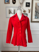 Vintage 70s Marianne Fashions Fine Wale Corduroy Button Blazer Pointy Co... - $45.00