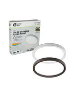 Commercial Electric 13in White/Bronze Trims LED CCT Flush Ceiling Mount ... - $628.28 MXN