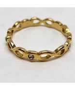 Infinity Symbol Fashion Thumb Ring Gold Tone Bling Size 10 - $9.90