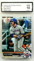 Graded 10! Early Pete Alonso Rookie 2017 Bowman #BD-83 Mets &quot;Polar Bear&quot; Roy - £109.95 GBP