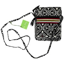 Vera Bradley Bag Mini Hipster Barcelona Black White Print Crossbody Shou... - $19.54