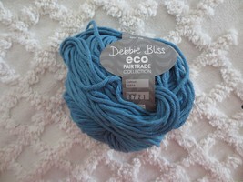 50 Grams Debbis Bliss Eco Fair Trade 100% Organic Cotton #32615 Blue Yarn - £2.43 GBP