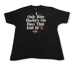 Vintage 1993 Harley Davidson “I Only Ride Harleys On Days….” T-Shirt XXL - £28.14 GBP