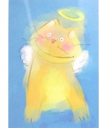 Kitty Cat Guardian Angel Matted Art Print (BN-ART101) - $8.00