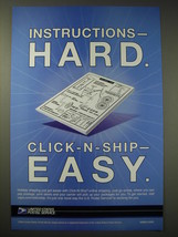2004 United States Postal Service Ad - Instructions - Hard. Click-n-ship- easy - £14.52 GBP