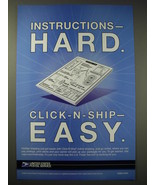 2004 United States Postal Service Ad - Instructions - Hard. Click-n-ship... - £14.55 GBP