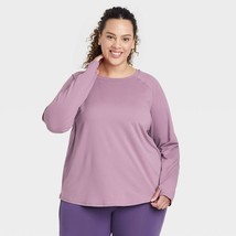NEW Women&#39;s Plus Size Essential Crewneck Long Sleeve T-Shirt - All in Motion™ 3X - £11.98 GBP