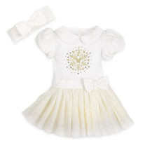 Disney Store Minnie Mouse Holiday Bodysuit w/ Tutu Skirt for Baby Sz 12-18M NEW - £22.88 GBP