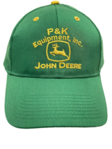 John Deere Trucker Cap Hat Adjustable Embroidered P&amp;K Equipment Green Ad... - £7.28 GBP