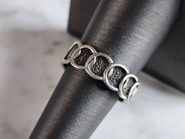 Womens Vintage Estate Sterling Silver Modernist Ring 4.3g E7503 - £31.38 GBP