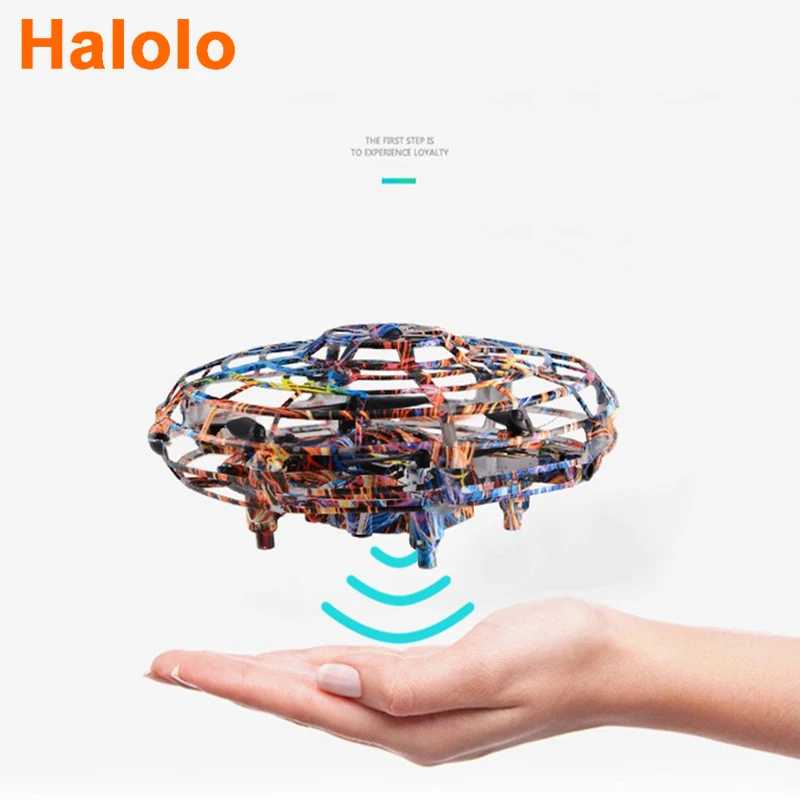 Halolo Mini Flying Helicopter Doodling UFO RC Drone Hand Sensing flayaball - $24.07