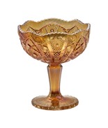 VTG Imperial Glass Marigold Compote 7.5&quot; Tall Footed Pedestal Bowl 1970&#39;s - $761.39 MXN