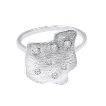 14K White Gold Plated 0.20 Ct Round Cut Diamond Engagement Wedding Ring - £89.48 GBP