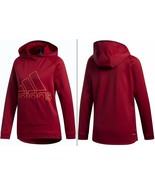 adidas Women&#39;s Hoodie Badge of Sport Hooded Sweatshirt, Maroon Size XS, S - $34.71 CAD