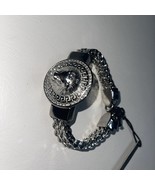 ANTHONY JACOBS STAINLESS DOUBLE ROW CHAIN LION HEAD BRACELET 9&quot; - $1,075.18 MXN