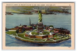 Statue of Liberty New York City NY NYC UNP Unused Linen Postcard W9 - £1.51 GBP