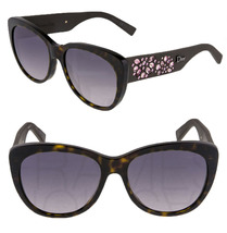 Christian Dior Inedite Pink Floral Crystal Brown Havana Rubber Sunglasses - £154.55 GBP