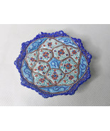 Vtg Iranian Minakari Enamel Art Mini Decorative Plate - $666.66 MXN