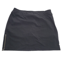 Athleta Skort Womens Size 4 Black Jenner Moto Zip Tennis Skirt Shorts - £15.01 GBP