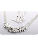 Dulcea Silver Bead Multi Strand Necklace Brand New - £15.84 GBP