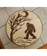 BIGFOOT Wood burning - Signed - Hand Made by Artist - $11.83