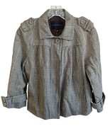 BANANA REPUBLIC Women&#39;s Jacket Button Closure Pockets Size S Brown Beige - $31.21 CAD
