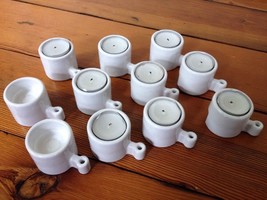 11 IKEA Hygge Ehlen Johansson Porcelain Tea Light Candle Interlocking Holders - £19.53 GBP
