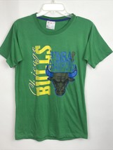 Vintage 1997 Chicago Bulls NBA Champs GREEN 2 Sided T-Shirt From 4Play  - $49.45
