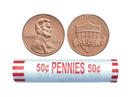 2025-D Lincoln Shield Penny Roll New Uncirculated - $17.95