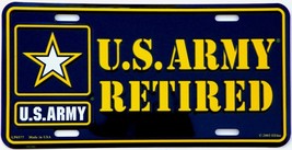 EagleEmblems US Army Retired License Plate (Yellow) - $277.82 MXN