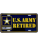 EagleEmblems US Army Retired License Plate (Yellow) - $278.36 MXN