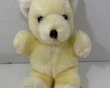 Wee Win Toys Korea small vintage yellow teddy bear rattle plush stuffed ... - $19.79