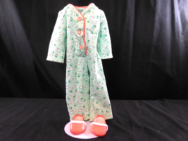 American Girl Doll Kit One Piece Pajamas Scottie Dog Rear Flap Green Retired - $25.74