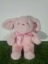 Way To Celebrate Easter Bunny Rabbit 9&quot; Stuffed Animal Pink Bow-Tie. - £3.61 GBP