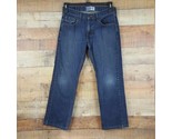 Levi&#39;s Signature Jeans Straight Mens Size 29 x 27 Blue Denim TJ6 - $17.81