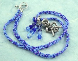 Sheela-na-gig fertility necklace - Night Sky - purple, blue, and lilac - £44.83 GBP