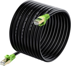 Outdoor Cat 7 Ethernet Cable 100ft 26AWG Heavy Duty Cat7 Networking Cord Patch C - £58.88 GBP