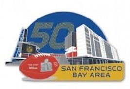 NFL Super Bowl 50 Collector Logo Lapel Pin Broncos vs Panthers - €8,21 EUR