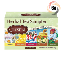 6x Boxes Celestial Assorted Flavor Sampler Herbal Tea | 18 Bags Each | 1... - £27.34 GBP