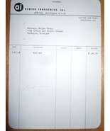 Vintage Albion Industries Inc Albion MI Statement 1955 - $5.47 CAD