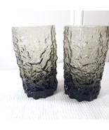 Vintage Selezione IVV Italian Crystal Glacier Ice Bark Glass Tumblers x2... - $115.00