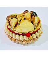 Vintage Handmade Seashell Jewelry Trinket Box - $489.07 MXN