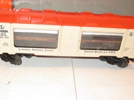LIONEL 19675 MODEL SHOP BOXCAR #2 W/ N&amp;W STEAMER- 0/027-EXC. - B3 - $23.44
