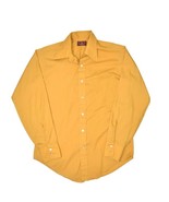 Vintage Van Heusen 417 Button Up Shirt Mens 15 Yellow V Taper Long Sleeve - £21.99 GBP
