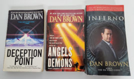 Lot of 3 Dan Brown PB Books Inferno Angels and Demons Deception Point - £7.91 GBP