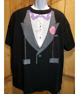 Delta Pro Weights &#39;04 Label LA IMPRINTS TUXEDO T-Shirt Mens XL Rhinestones - $19.68 CAD