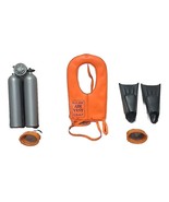 VTG 1964 GI JOE Frogman Scuba Diver Gear- Air Tank Flippers 2 Masks Vest... - €32,40 EUR
