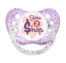 Born 2 $hop Pacifier - Glitter Purple - 0-18 months - Ulubulu - Born to Shop - £6.28 GBP