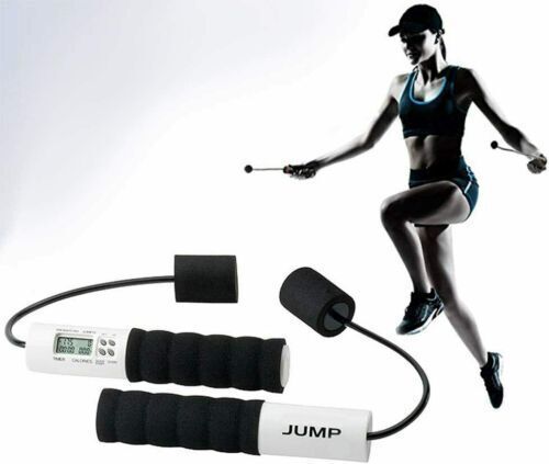 Pro Fit Cardio Jump Rope Ropeless System LCD Display Timer Fat Burning Calories - $6.93