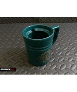 Starbucks Coffee Cup Mug Emerald Green &amp; Gold Color Mermaid Logo 4.5 Fla... - £15.56 GBP